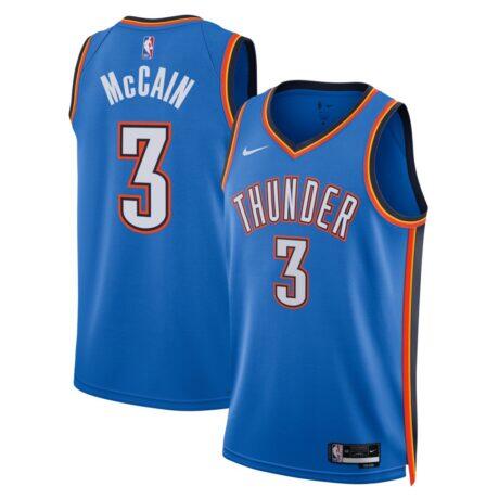 Jared McCain Oklahoma City Thunder Nike Unisex Swingman Jersey - Blue - Front View