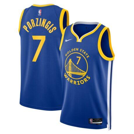 Kristaps Porziņģis Golden State Warriors Nike Unisex Swingman Jersey - Icon Edition - - Front View
