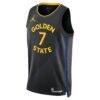 Kristaps Porziņģis Golden State Warriors Jordan Brand Unisex Swingman Jersey - Black - Back View