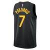 Kristaps Porziņģis Golden State Warriors Jordan Brand Unisex Swingman Jersey - Black - Detail View