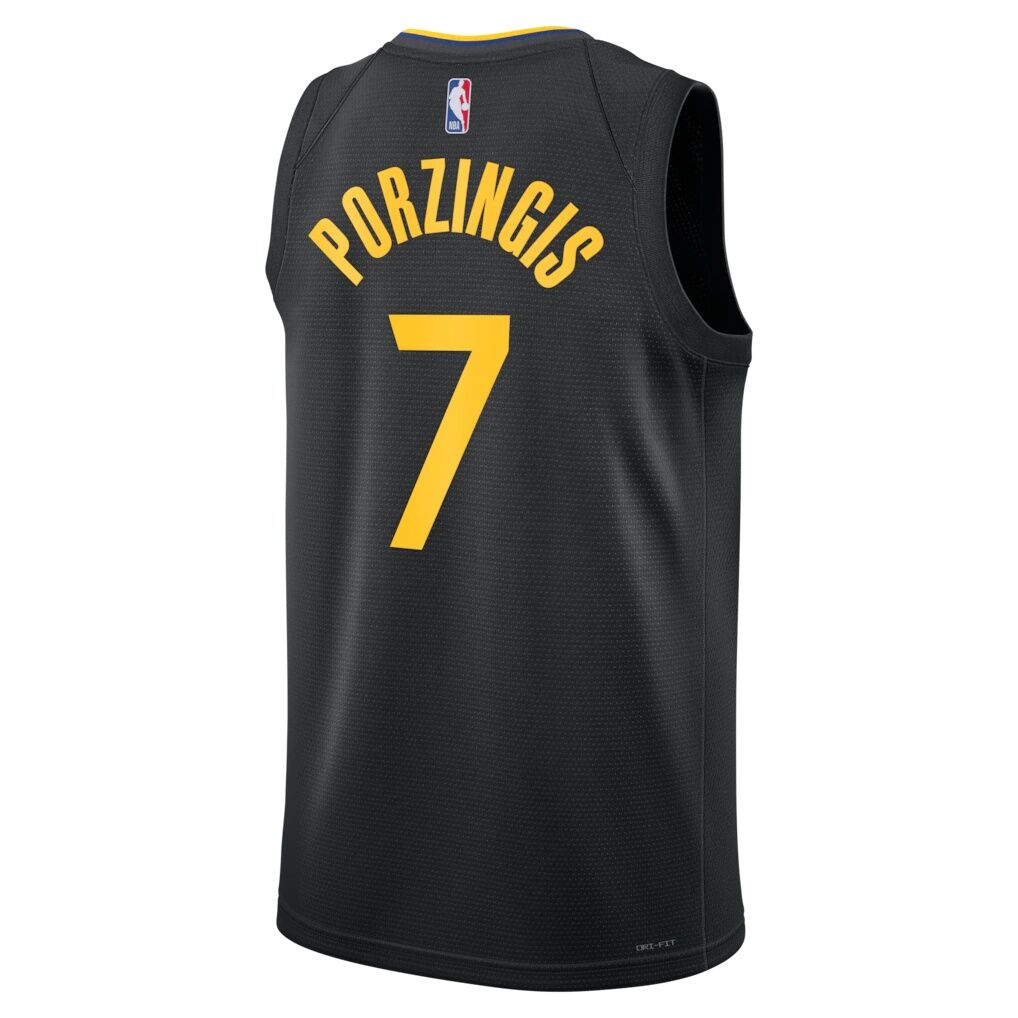Kristaps Porziņģis Golden State Warriors Jordan Brand Unisex Swingman Jersey - Statement Edition