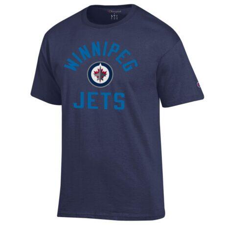 Winnipeg Jets Champion Primary Logo Jersey T-Shirt - Navy - Front View