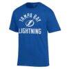 Tampa Bay Lightning Champion Primary Logo Jersey T-Shirt - Blue - Side View