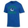 Vancouver Canucks Champion Primary Logo Jersey T-Shirt - Blue - Side View