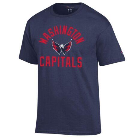 Washington Capitals Champion Primary Logo Jersey T-Shirt - Navy - Front View