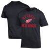 Detroit Red Wings Champion Primary Logo Jersey T-Shirt - Black - Front View
