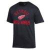 Detroit Red Wings Champion Primary Logo Jersey T-Shirt - Black - Side View