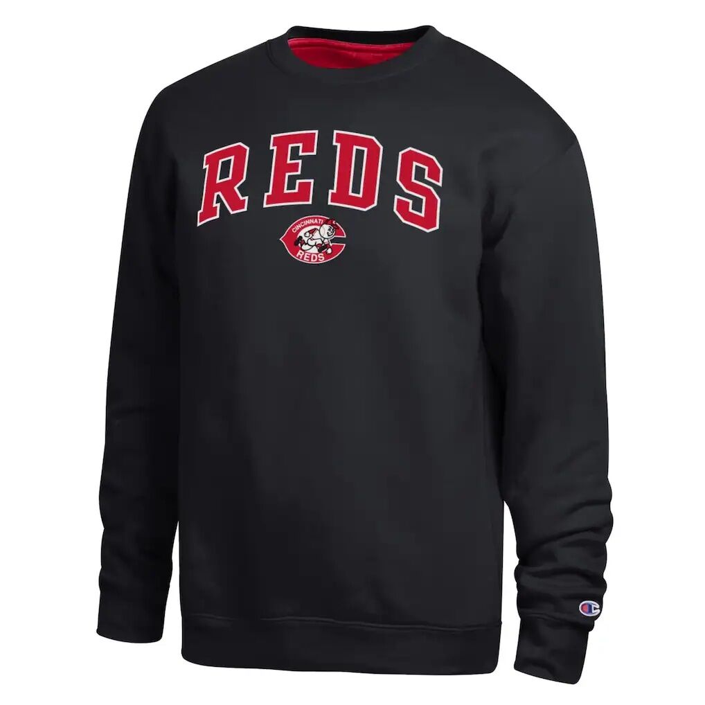 Cincinnati Reds Champion Volume Sweatshirt - Black/Red