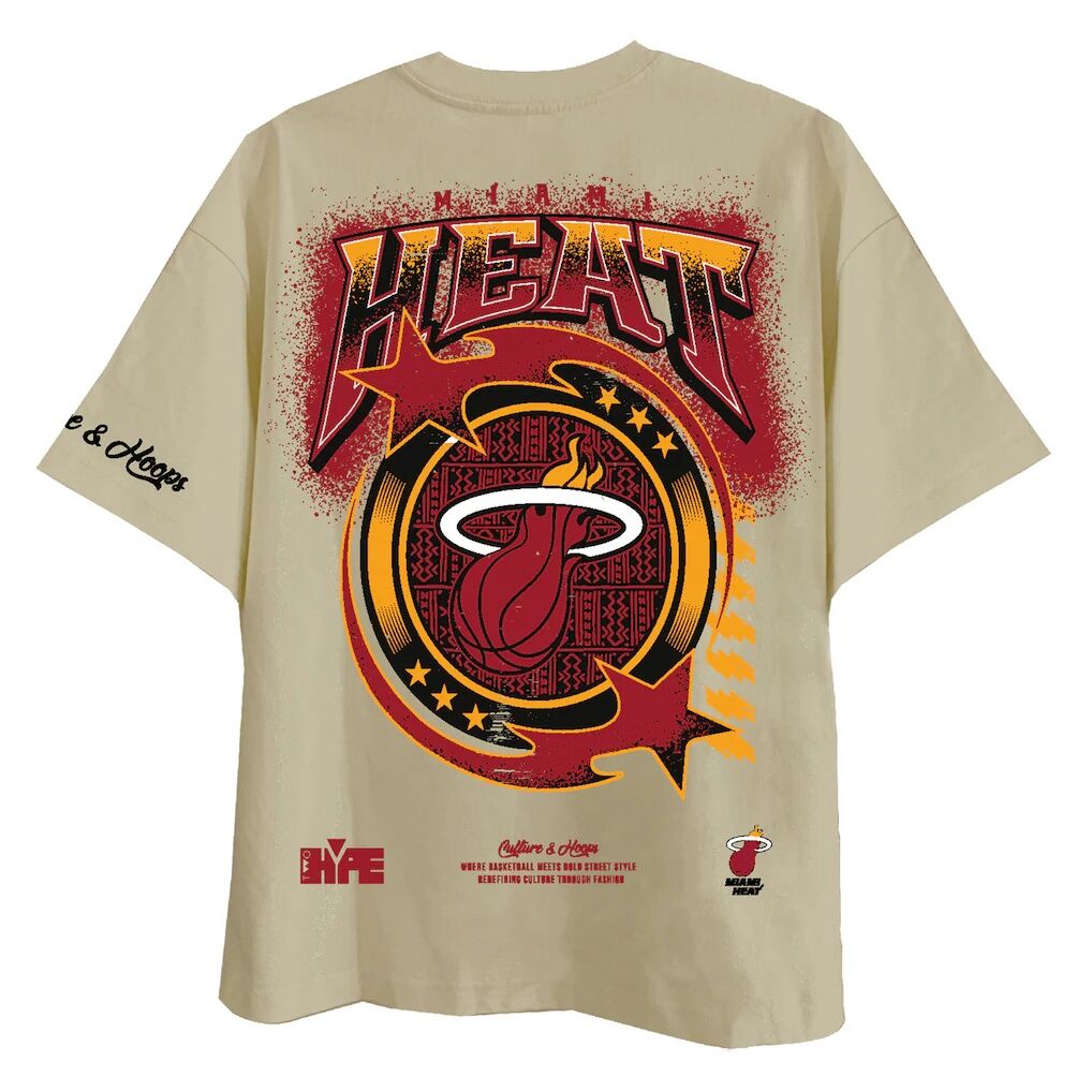 Miami Heat Two Hype Unisex Drip & Dime Elevated Drop Shoulder T-Shirt