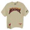 Miami Heat Two Hype Unisex Drip & Dime Elevated Drop Shoulder T-Shirt - Cream - Side View