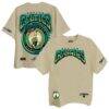 Boston Celtics Two Hype Unisex Drip & Dime Elevated Drop Shoulder T-Shirt - Cream - Front View