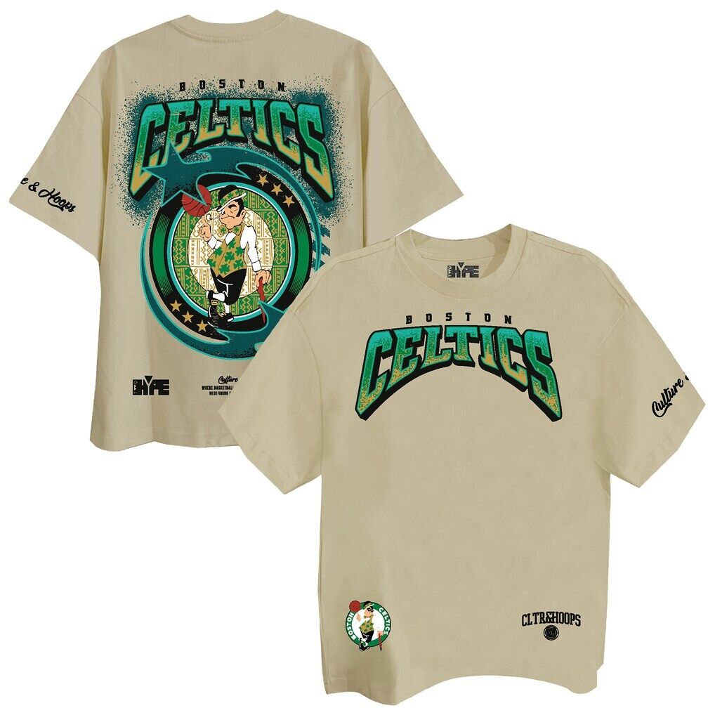 Boston Celtics Two Hype Unisex Drip & Dime Elevated Drop Shoulder T-Shirt
