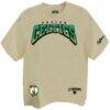 Boston Celtics Two Hype Unisex Drip & Dime Elevated Drop Shoulder T-Shirt - Cream - Side View