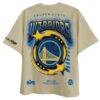 Golden State Warriors Two Hype Unisex Drip & Dime Elevated Drop Shoulder T-Shirt - Cream - Detail View
