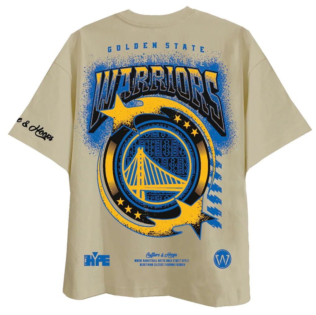 Golden State Warriors Two Hype Unisex Drip & Dime Elevated Drop Shoulder T-Shirt