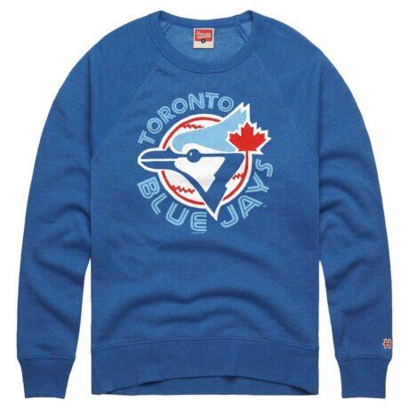 Toronto Blue Jays Homage Cooperstown Collection Raglan Tri-Blend Sweatshirt - - Front View