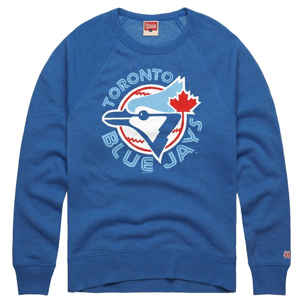 Toronto Blue Jays Homage Cooperstown Collection Raglan Tri-Blend Sweatshirt – Royal