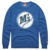 Seattle Mariners Homage Cooperstown Collection Raglan Tri-Blend Sweatshirt - - Front View