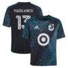 Anthony Markanich Minnesota United FC adidas Youth 2026 The Decade Kit Replica Jersey - Black - Front View