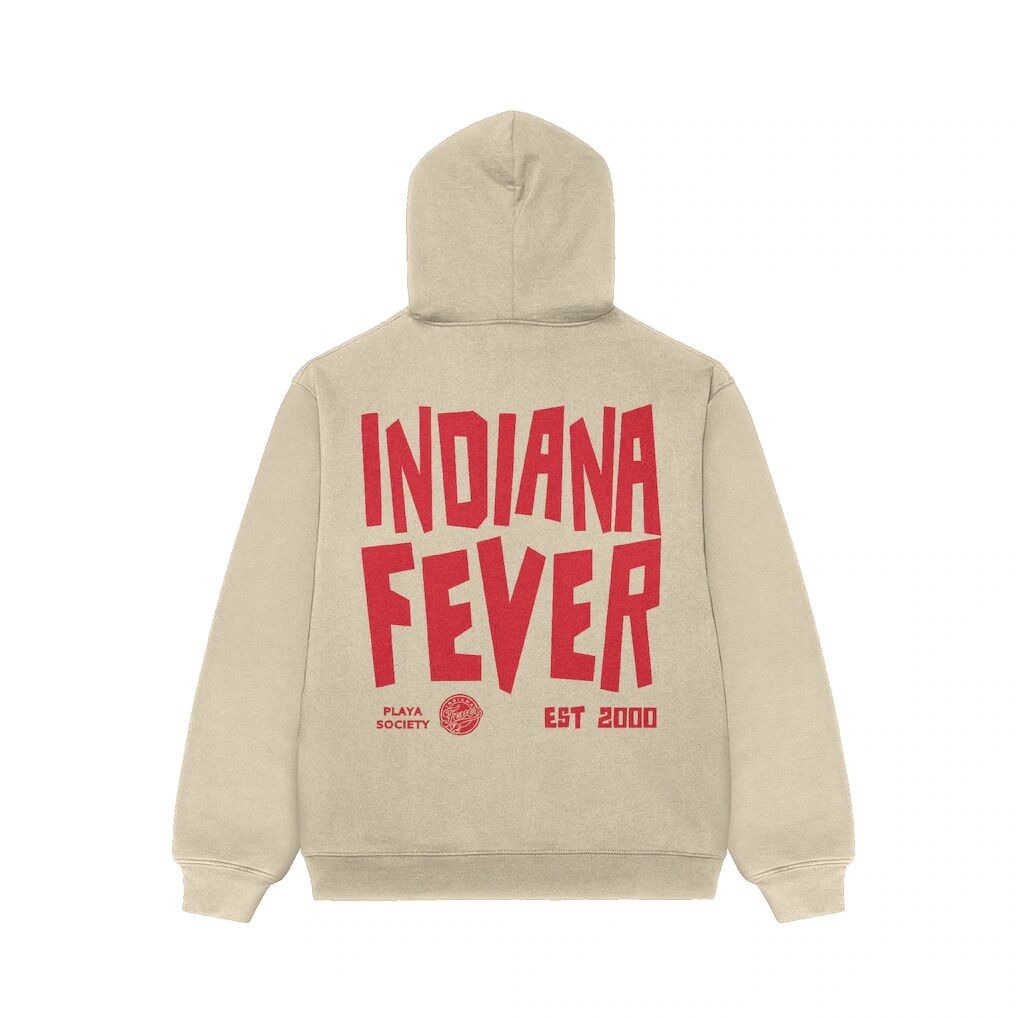 Indiana Fever Playa Society Unisex Established Hoodie - Oatmeal