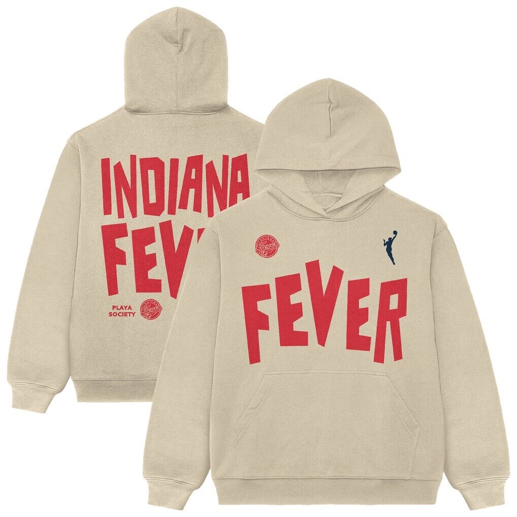 Indiana Fever Playa Society Unisex Established Hoodie - Oatmeal