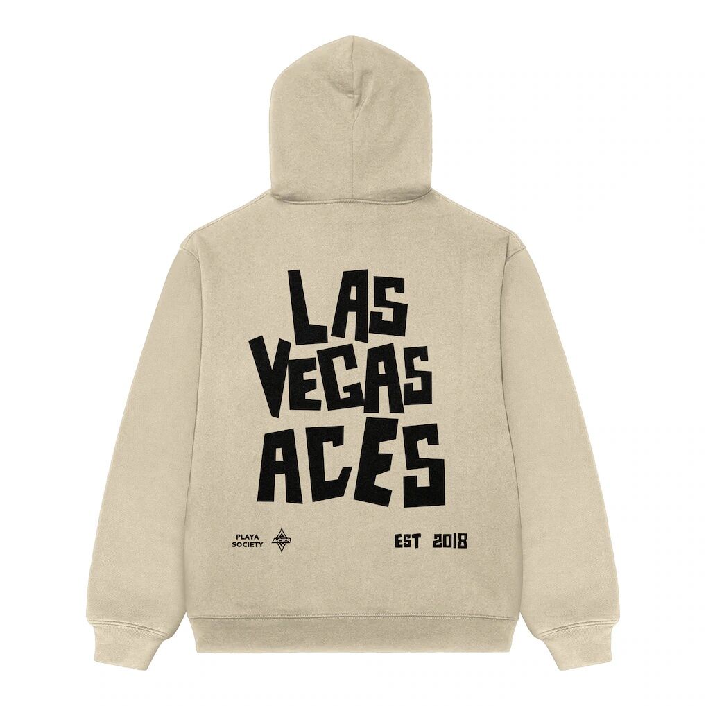 Las Vegas Aces Playa Society Unisex Established Hoodie - Oatmeal