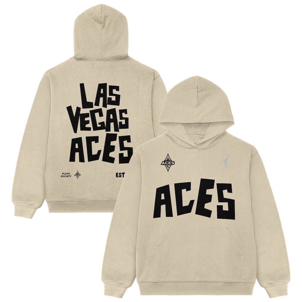 Las Vegas Aces Playa Society Unisex Established Hoodie - Oatmeal