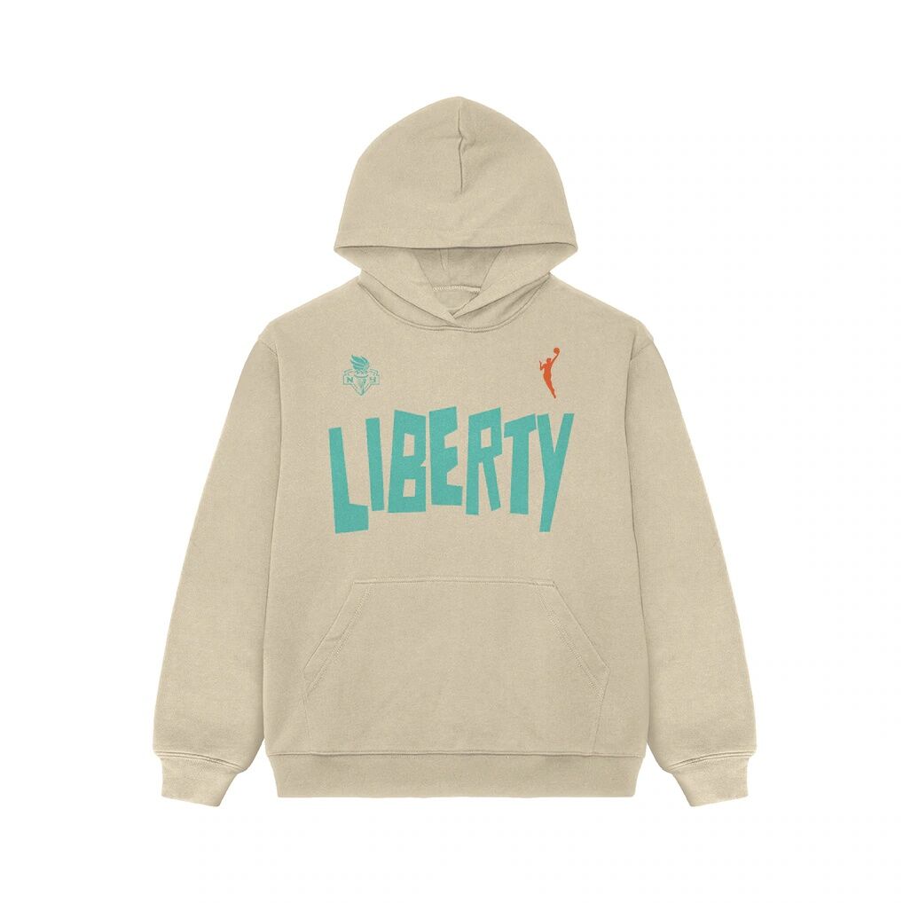 New York Liberty Playa Society Unisex Established Hoodie - Oatmeal