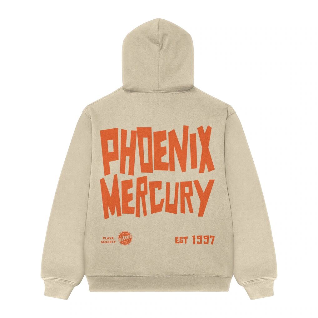Phoenix Mercury Playa Society Unisex Established Hoodie - Oatmeal