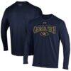 Georgia Tech Yellow Jackets Under Armour 2026 Sideline Performance Cotton Long Sleeve T-Shirt - Navy - Front View