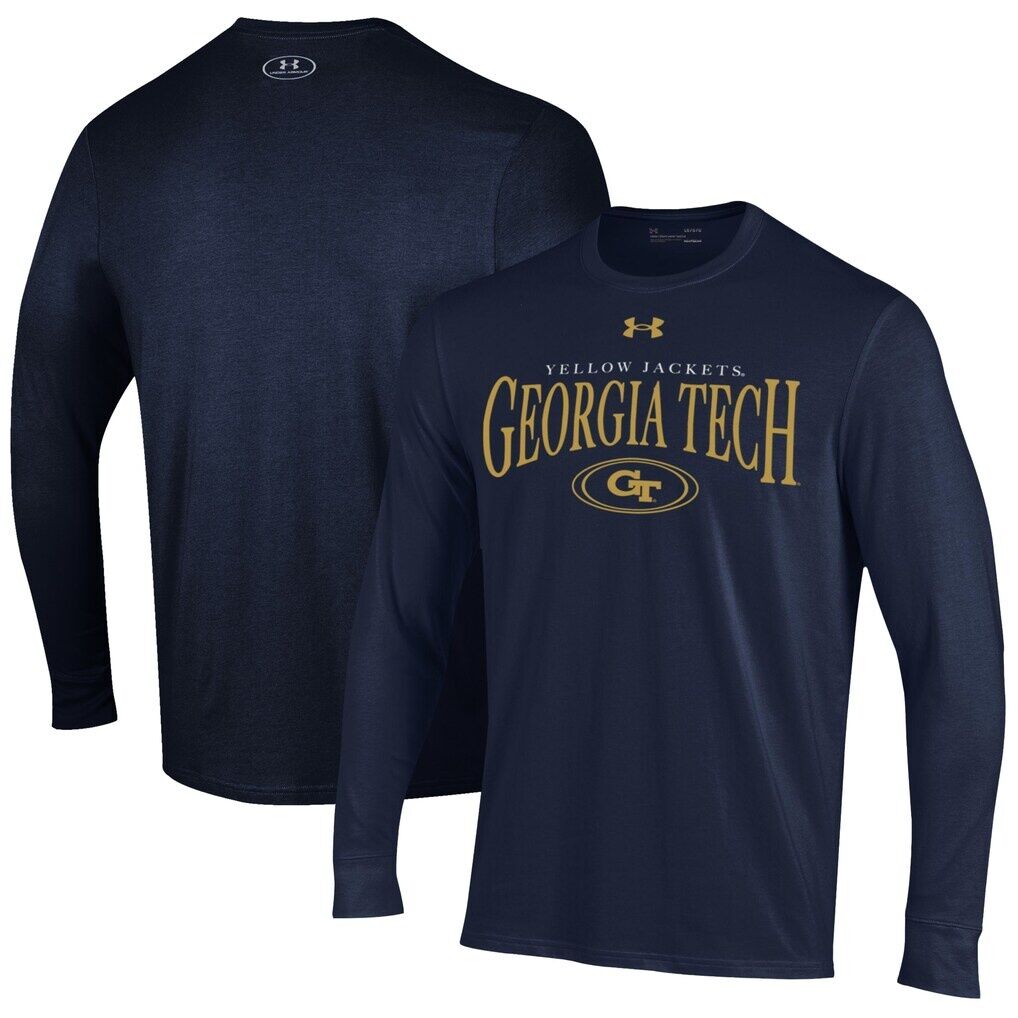 Georgia Tech Yellow Jackets Under Armour 2026 Sideline Performance Cotton Long Sleeve T-Shirt