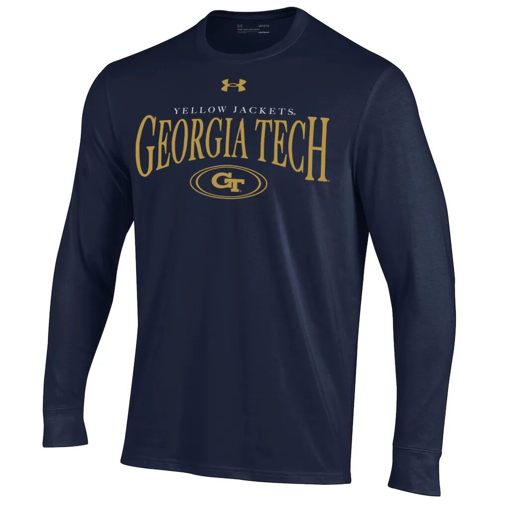 Georgia Tech Yellow Jackets Under Armour 2026 Sideline Performance Cotton Long Sleeve T-Shirt