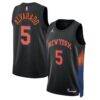 José Alvarado New York Knicks Jordan Brand Unisex Swingman Jersey - Black - Front View