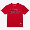 Chicago Bulls Mitchell & Ness Vintage Wordmark T-Shirt - Red - Front View