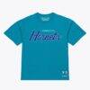 Charlotte Hornets Mitchell & Ness Vintage Wordmark T-Shirt - Teal - Front View