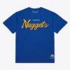 Denver Nuggets Mitchell & Ness Vintage Wordmark T-Shirt - - Front View