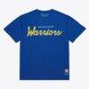 Golden State Warriors Mitchell & Ness Vintage Wordmark T-Shirt - - Front View
