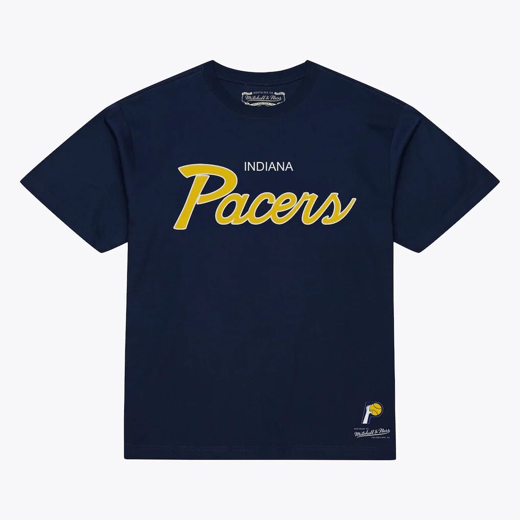 Indiana Pacers Mitchell & Ness Vintage Wordmark T-Shirt
