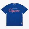 LA Clippers Mitchell & Ness Vintage Wordmark T-Shirt - - Back View