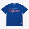 LA Clippers Mitchell & Ness Vintage Wordmark T-Shirt - - Front View