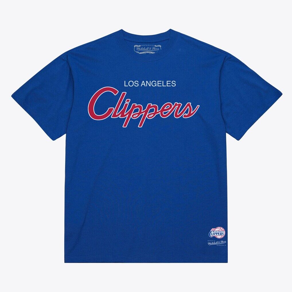 LA Clippers Mitchell & Ness Vintage Wordmark T-Shirt – Royal