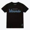 Washington Wizards Mitchell & Ness Vintage Wordmark T-Shirt - Black - Front View