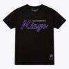 Sacramento Kings Mitchell & Ness Vintage Wordmark T-Shirt - Black - Front View