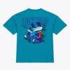 Charlotte Hornets Mitchell & Ness Breakthrough T-Shirt - Teal - Detail View