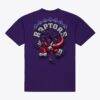 Toronto Raptors Mitchell & Ness Breakthrough T-Shirt - Purple - Detail View