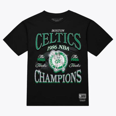 Boston Celtics Mitchell & Ness Champions Era T-Shirt - Black - Front View