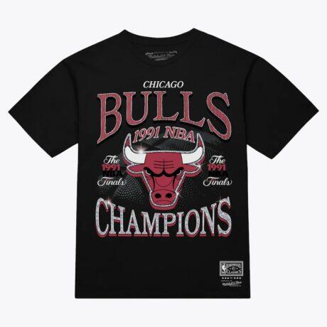 Chicago Bulls Mitchell & Ness Champions Era T-Shirt - Black - Front View