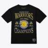 Golden State Warriors Mitchell & Ness Champions Era T-Shirt - Black - Front View