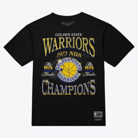 Golden State Warriors Mitchell & Ness Champions Era T-Shirt - Black - Front View