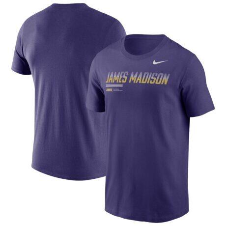 James Madison Dukes Nike Wordmark Logo Legend T-Shirt - Purple - Front View